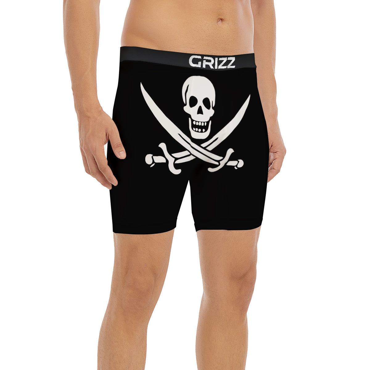 Pirate Flag Calico Jack Print Boxer Briefs-grizzshop