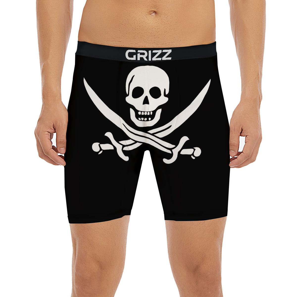Pirate Flag Calico Jack Print Boxer Briefs-grizzshop