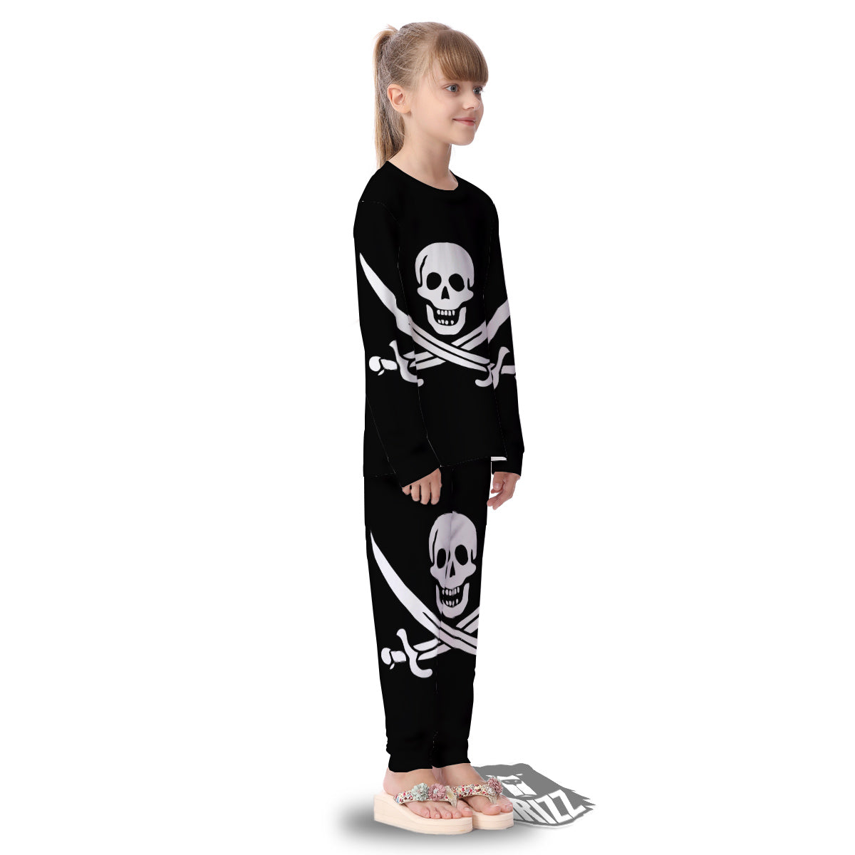 Pirate Flag Calico Jack Print Kid's Pajamas-grizzshop