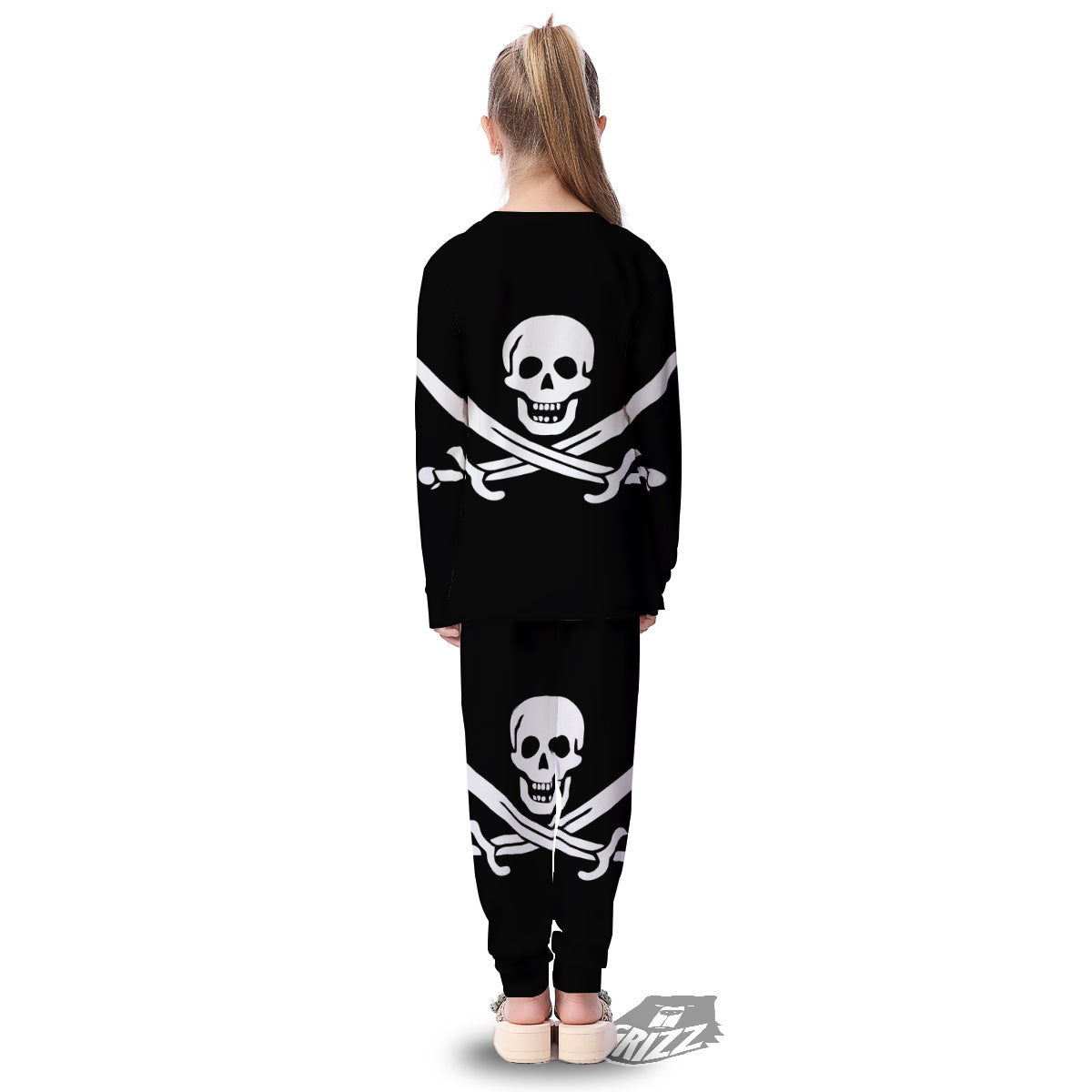Pirate Flag Calico Jack Print Kid's Pajamas-grizzshop