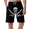 Pirate Flag Calico Jack Print Men's Shorts-grizzshop