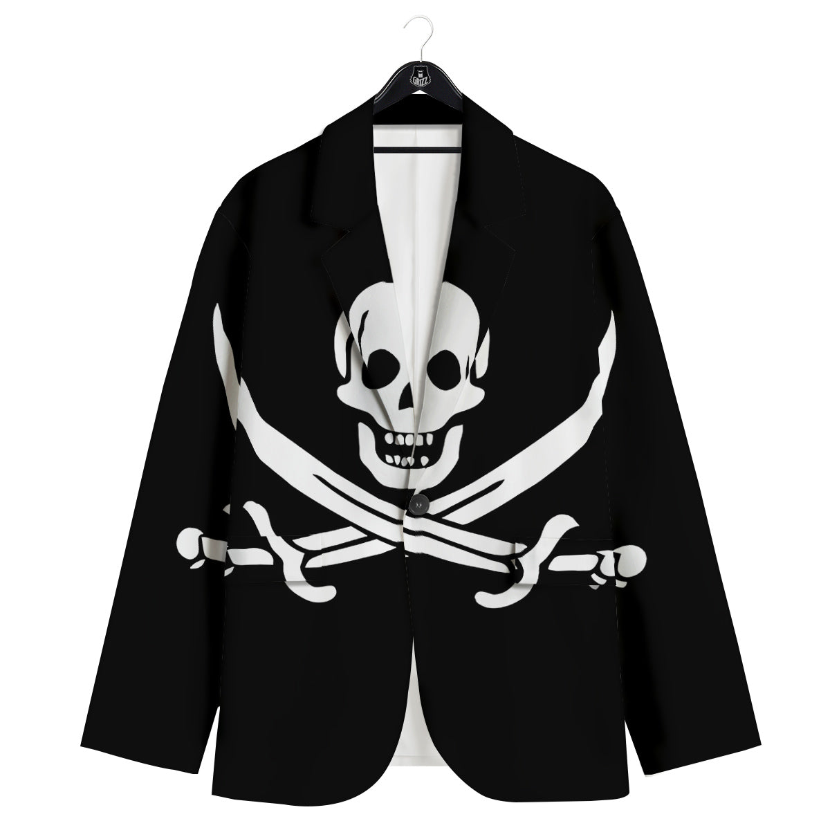 Pirate Flag Calico Jack Print Men's Sport Coat-grizzshop