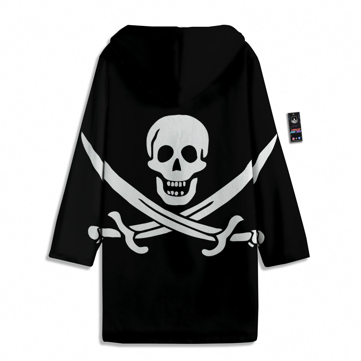 Pirate Flag Calico Jack Print Men's Windbreaker Jacket-grizzshop