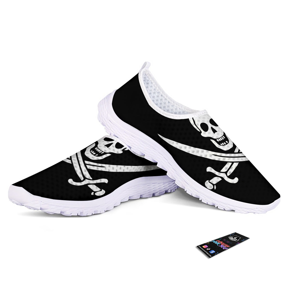Pirate Flag Calico Jack Print Nurse Shoes-grizzshop