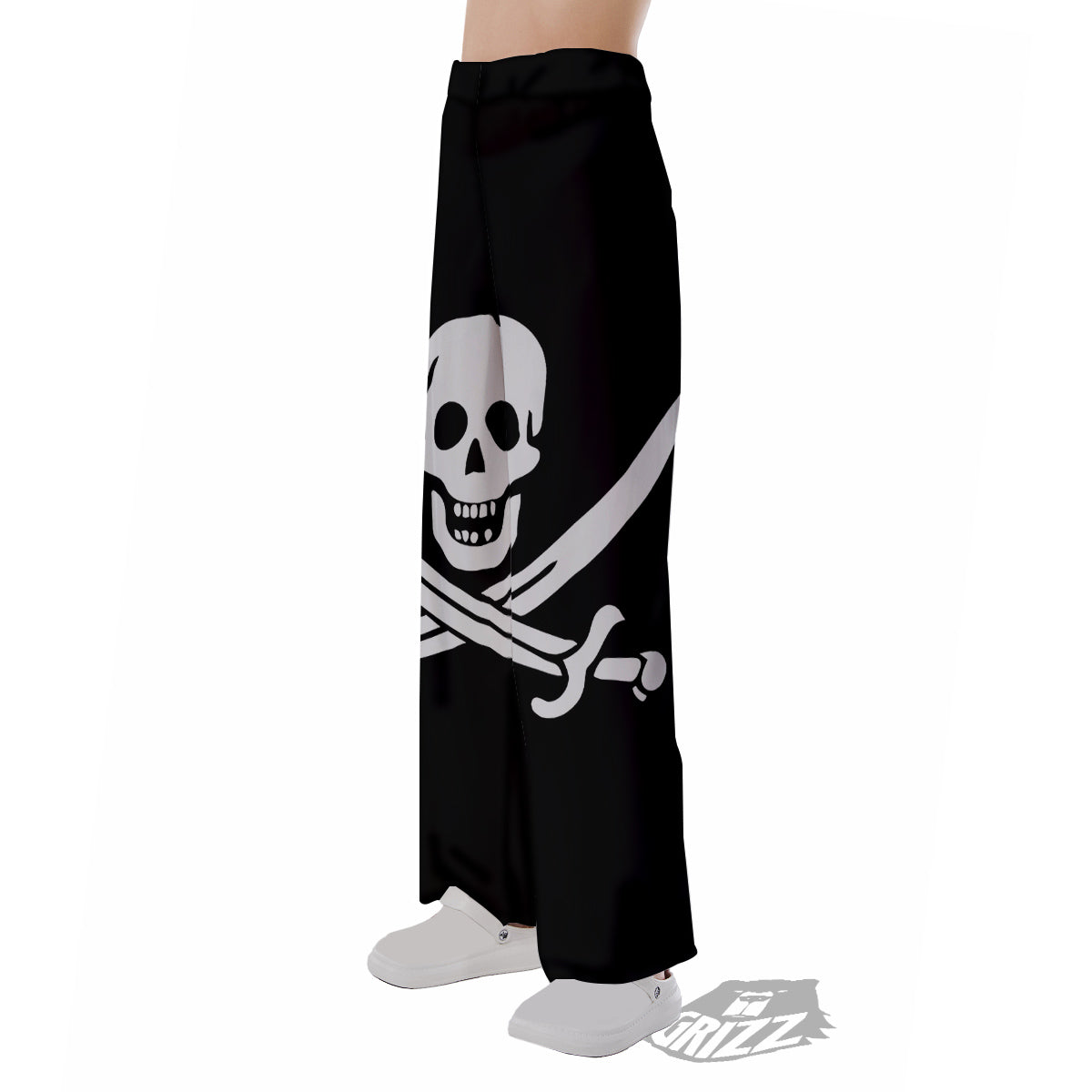 Pirate Flag Calico Jack Print Pajama Pants-grizzshop