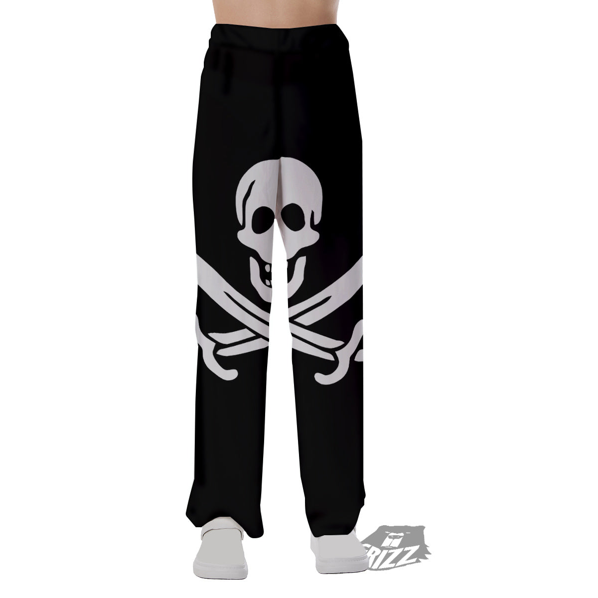 Pirate Flag Calico Jack Print Pajama Pants-grizzshop