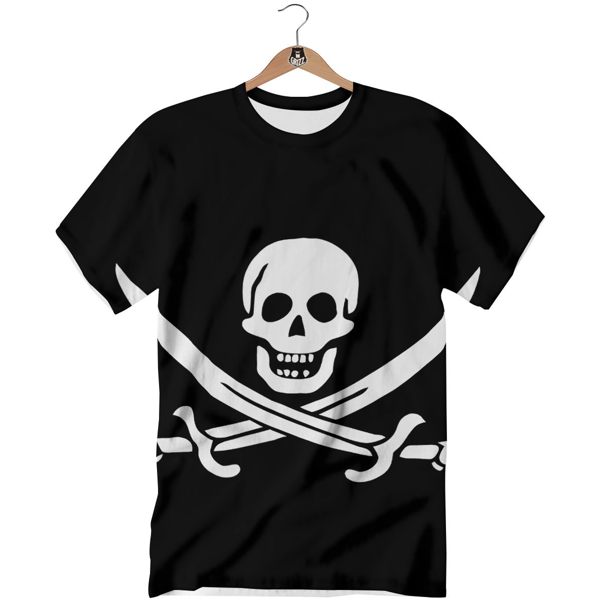 Pirate Flag Calico Jack Print T-Shirt-grizzshop