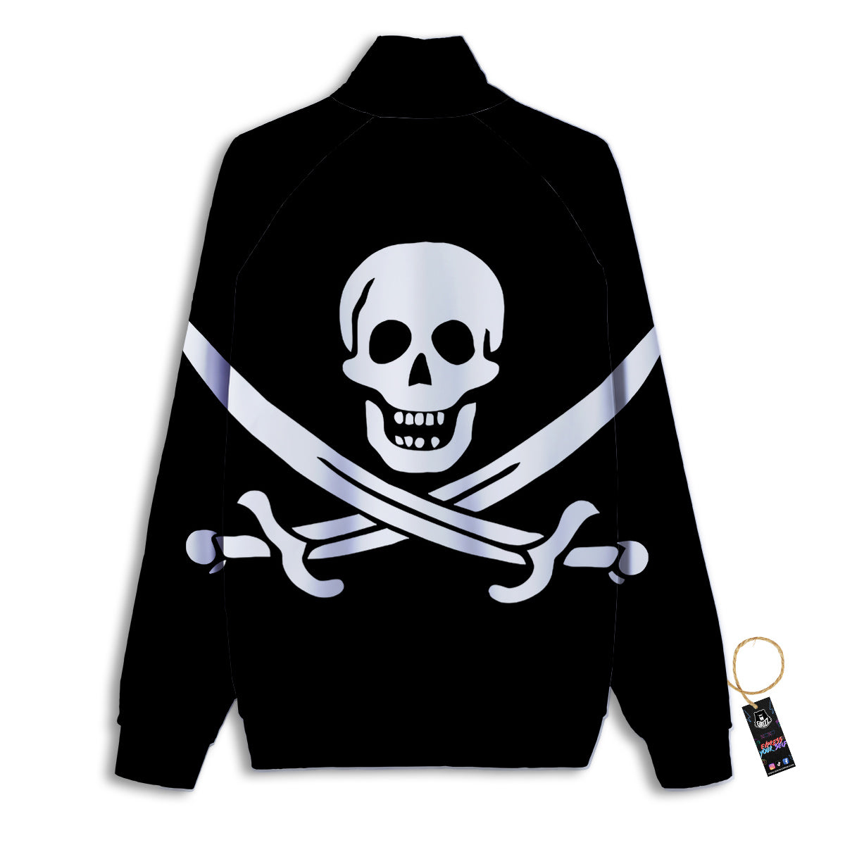 Pirate Flag Calico Jack Print Track Jacket-grizzshop
