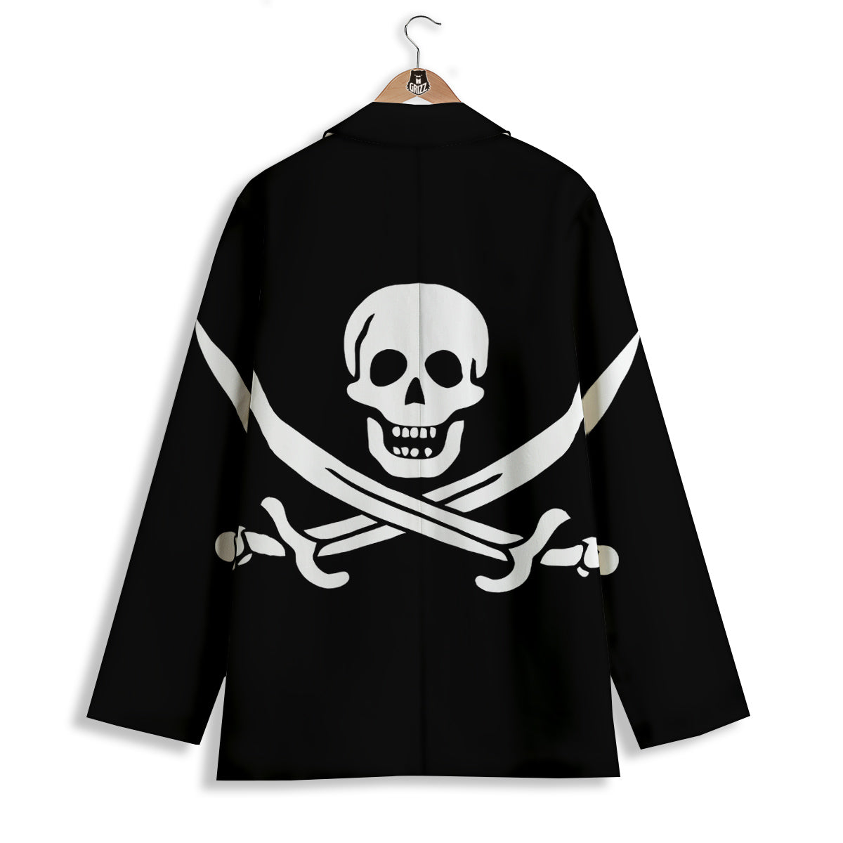 Pirate Flag Calico Jack Print Women's Blazer-grizzshop