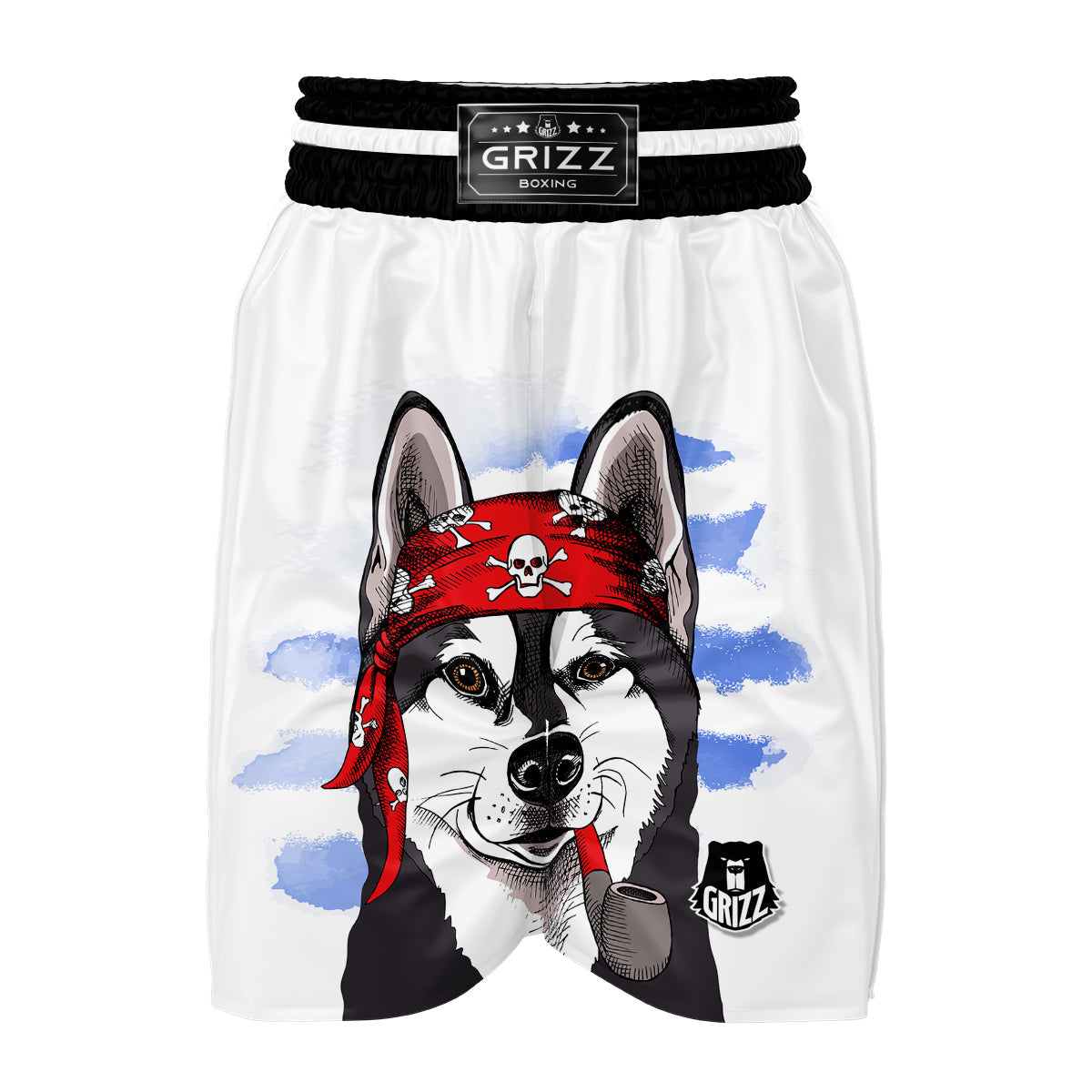 Pirate Husky Boxing Shorts-grizzshop