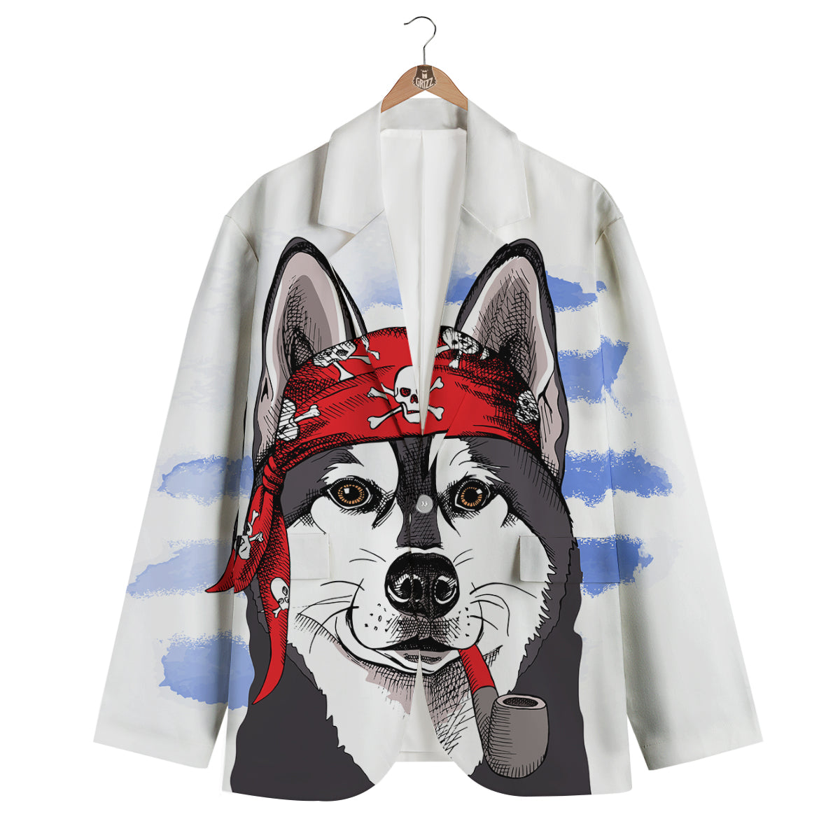 Pirate Husky Men's Blazer-grizzshop