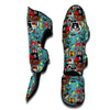 Pirate Pattern Print Muay Thai Shin Guards-grizzshop