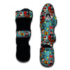 Pirate Pattern Print Muay Thai Shin Guards-grizzshop