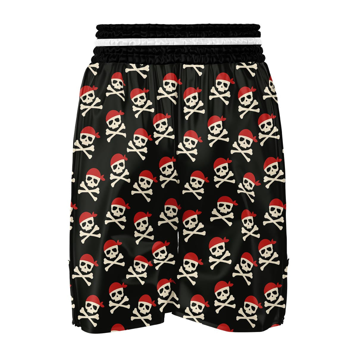 Pirate Skull Print Pattern Boxing Shorts-grizzshop