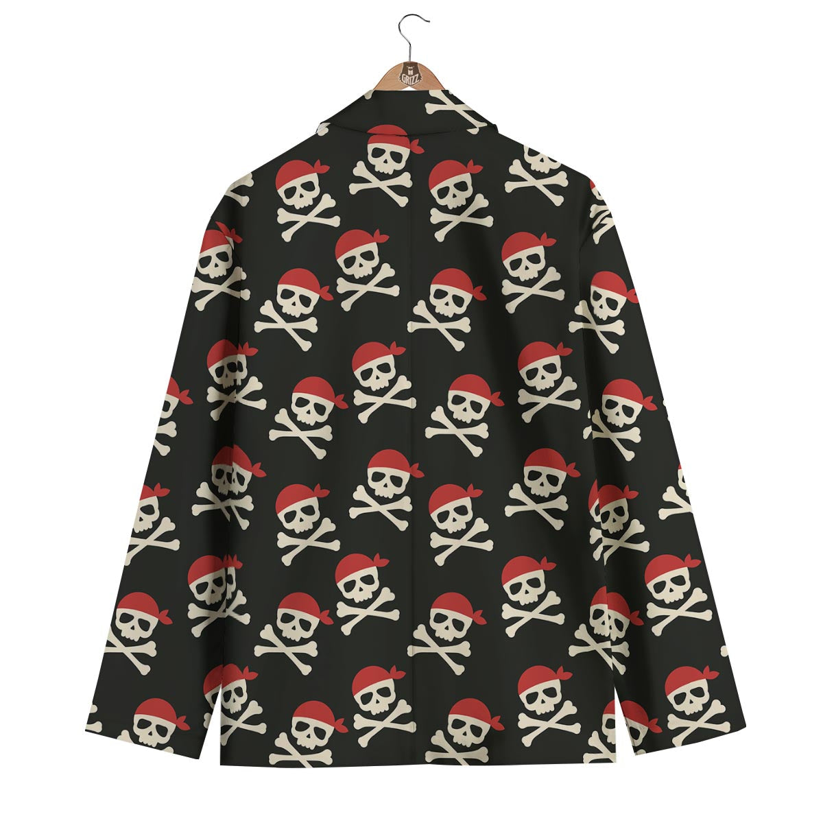 Pirate Skull Print Pattern Men's Blazer-grizzshop