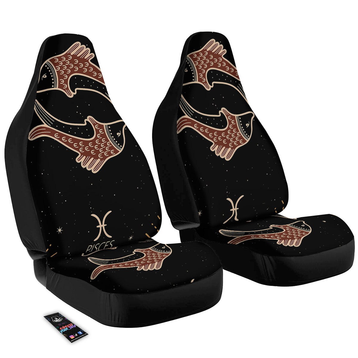 Pisces Constellation Print Car Seat Covers-grizzshop