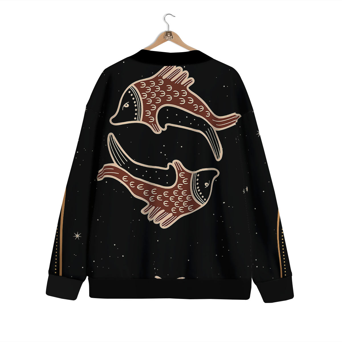 Pisces Constellation Print Cardigan-grizzshop