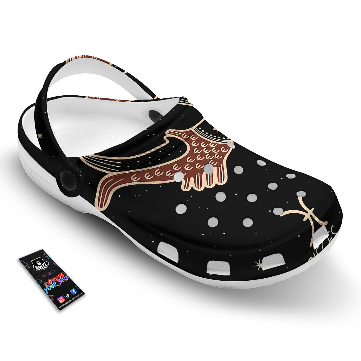 Pisces Constellation Print Clog-grizzshop