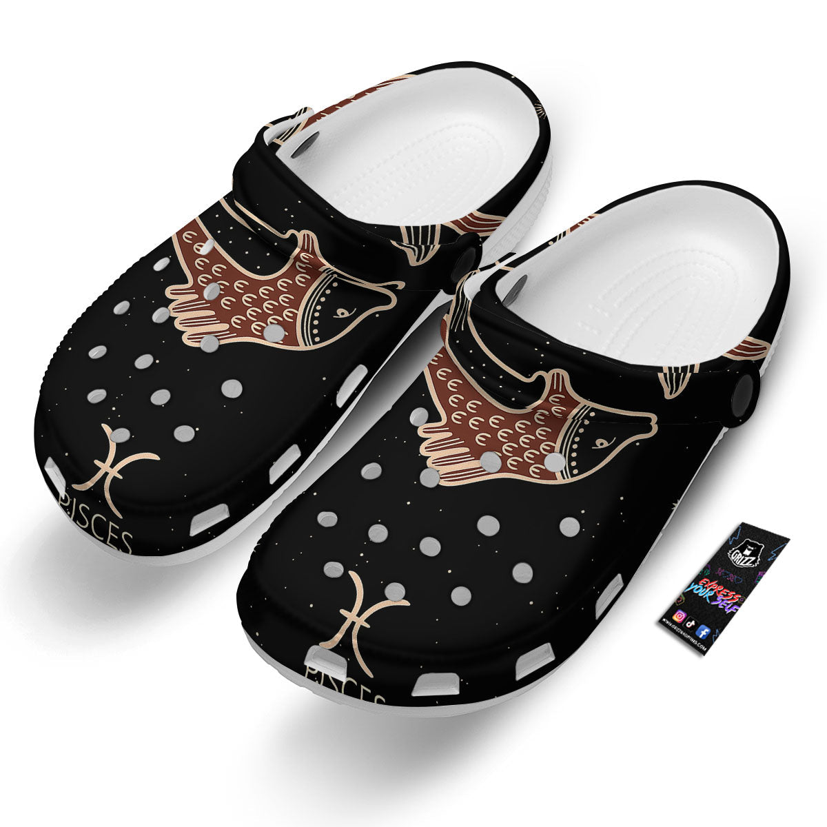 Pisces Constellation Print Clog-grizzshop