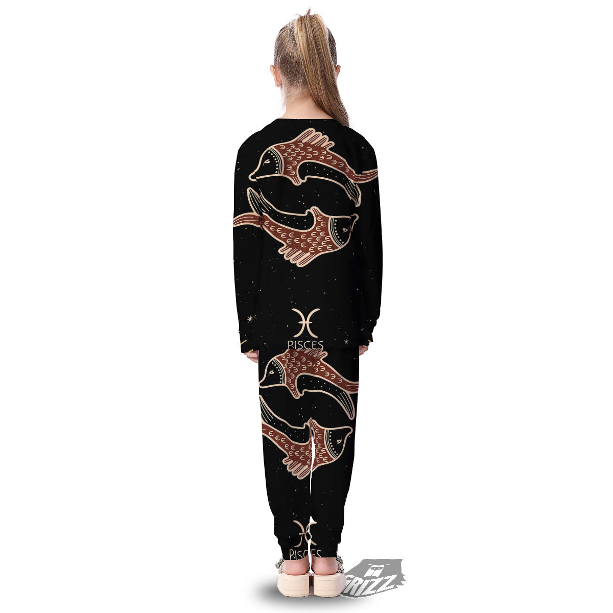 Pisces Constellation Print Kid's Pajamas-grizzshop