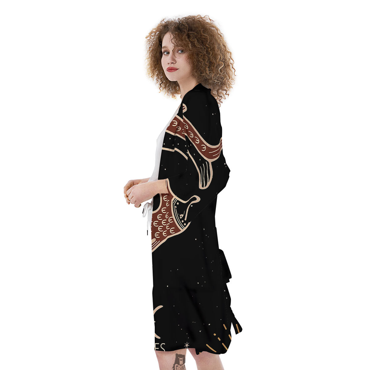Pisces Constellation Print Kimono-grizzshop