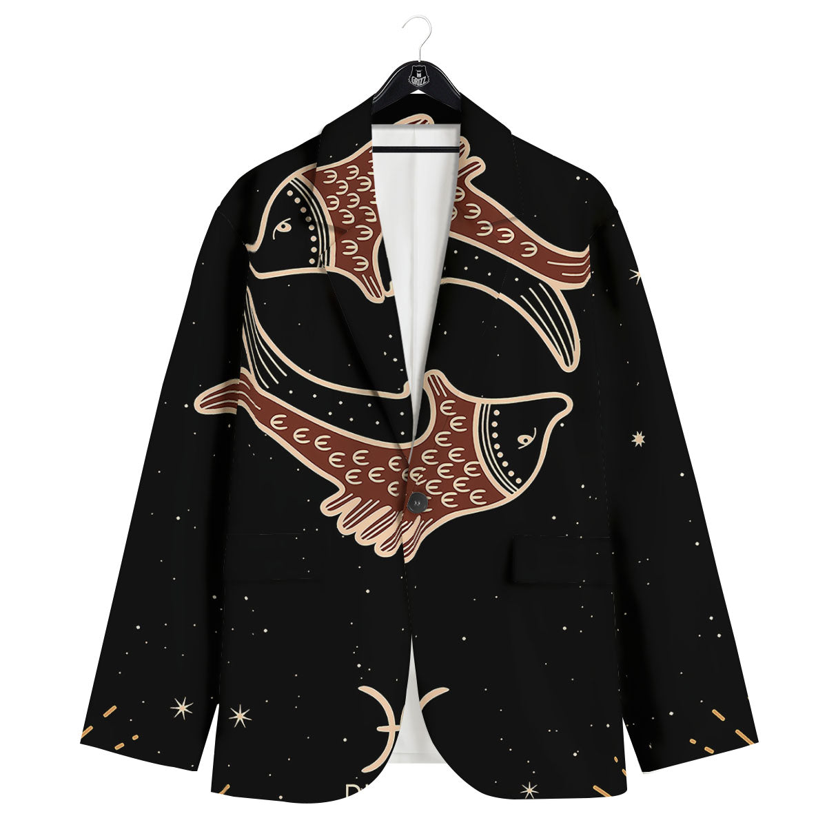 Pisces Constellation Print Men's Sport Coat-grizzshop