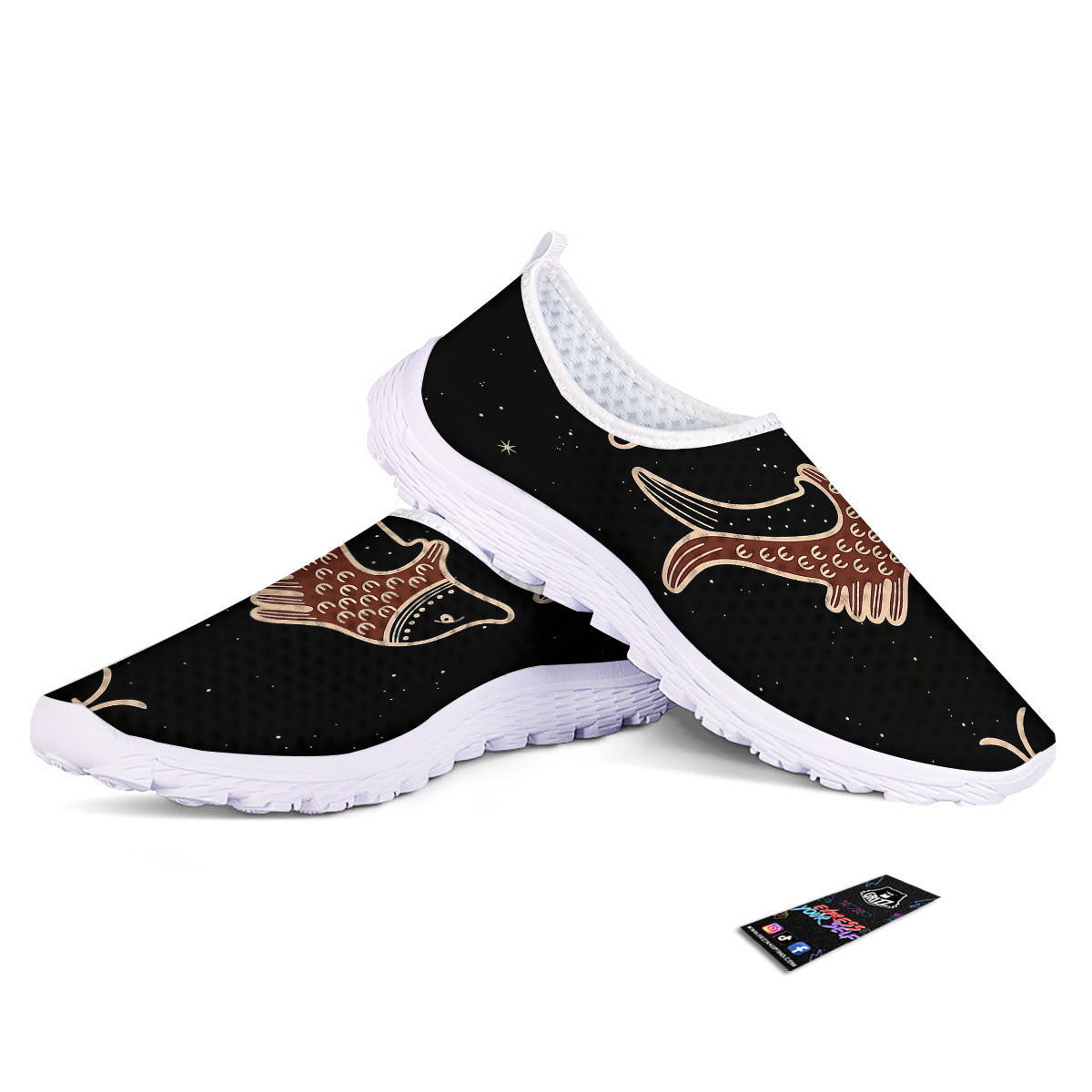 Pisces Constellation Print Nurse Shoes-grizzshop