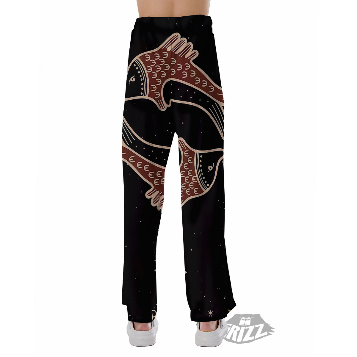 Pisces Constellation Print Pajama Pants-grizzshop