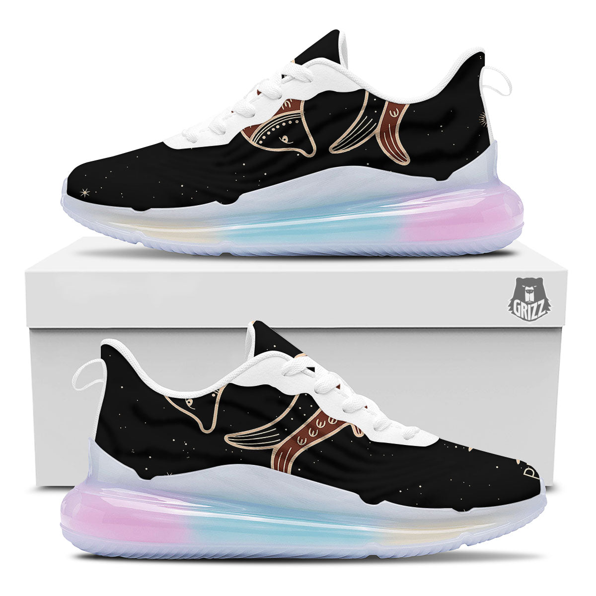 Pisces Constellation Print Running Sneakers-grizzshop