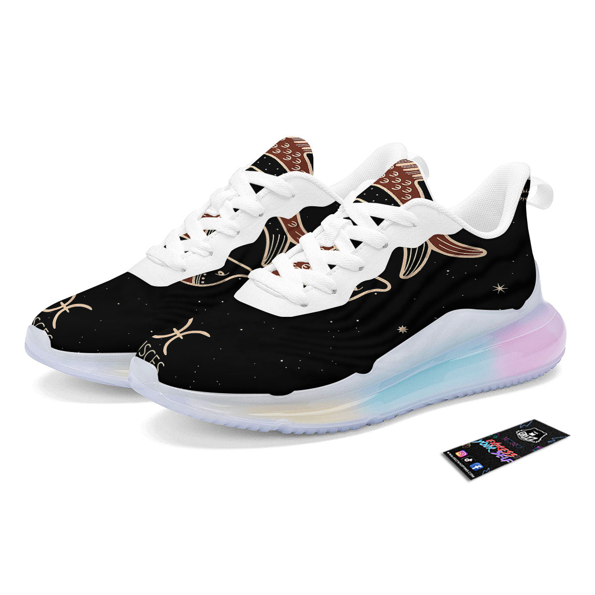 Pisces Constellation Print Running Sneakers-grizzshop