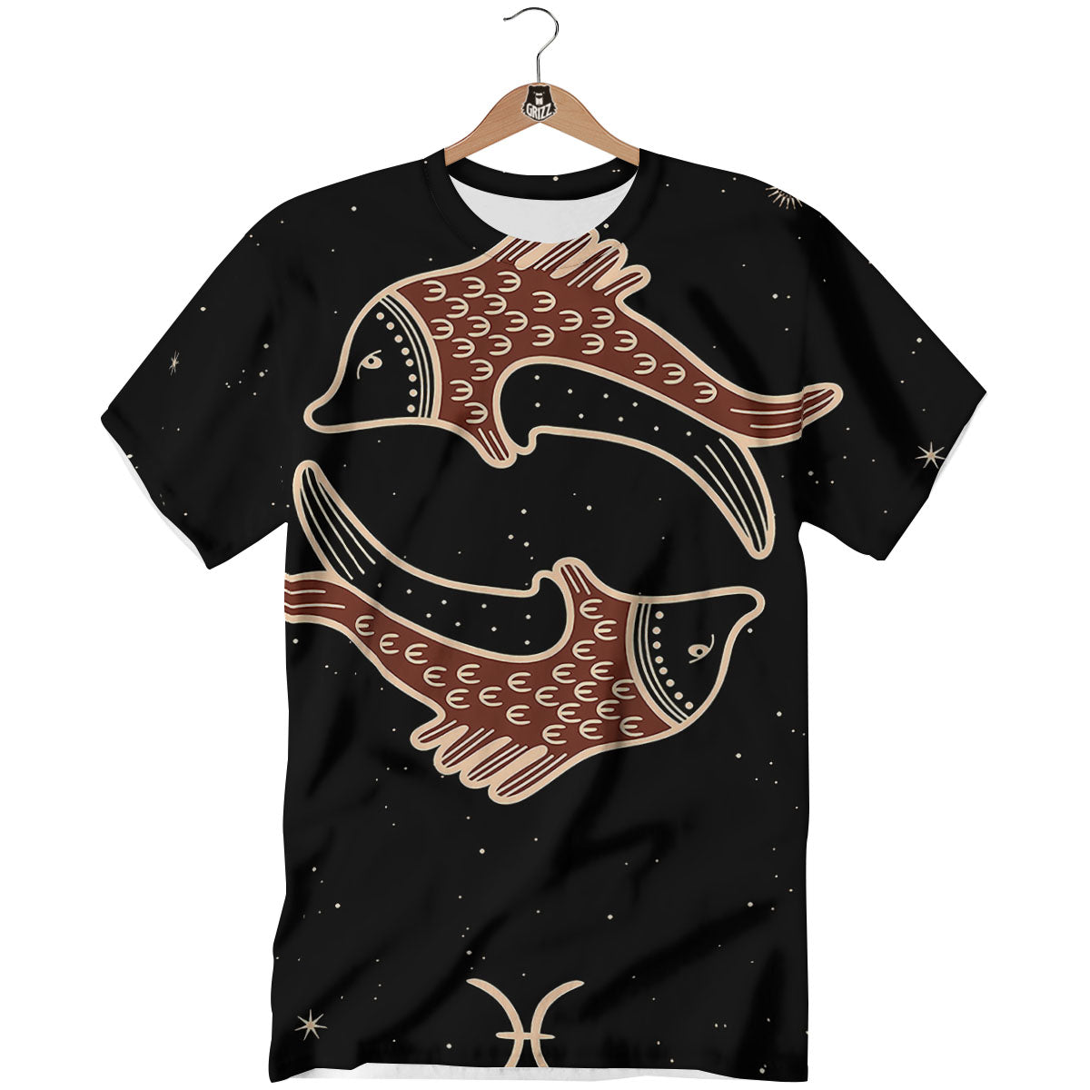 Pisces Constellation Print T-Shirt-grizzshop