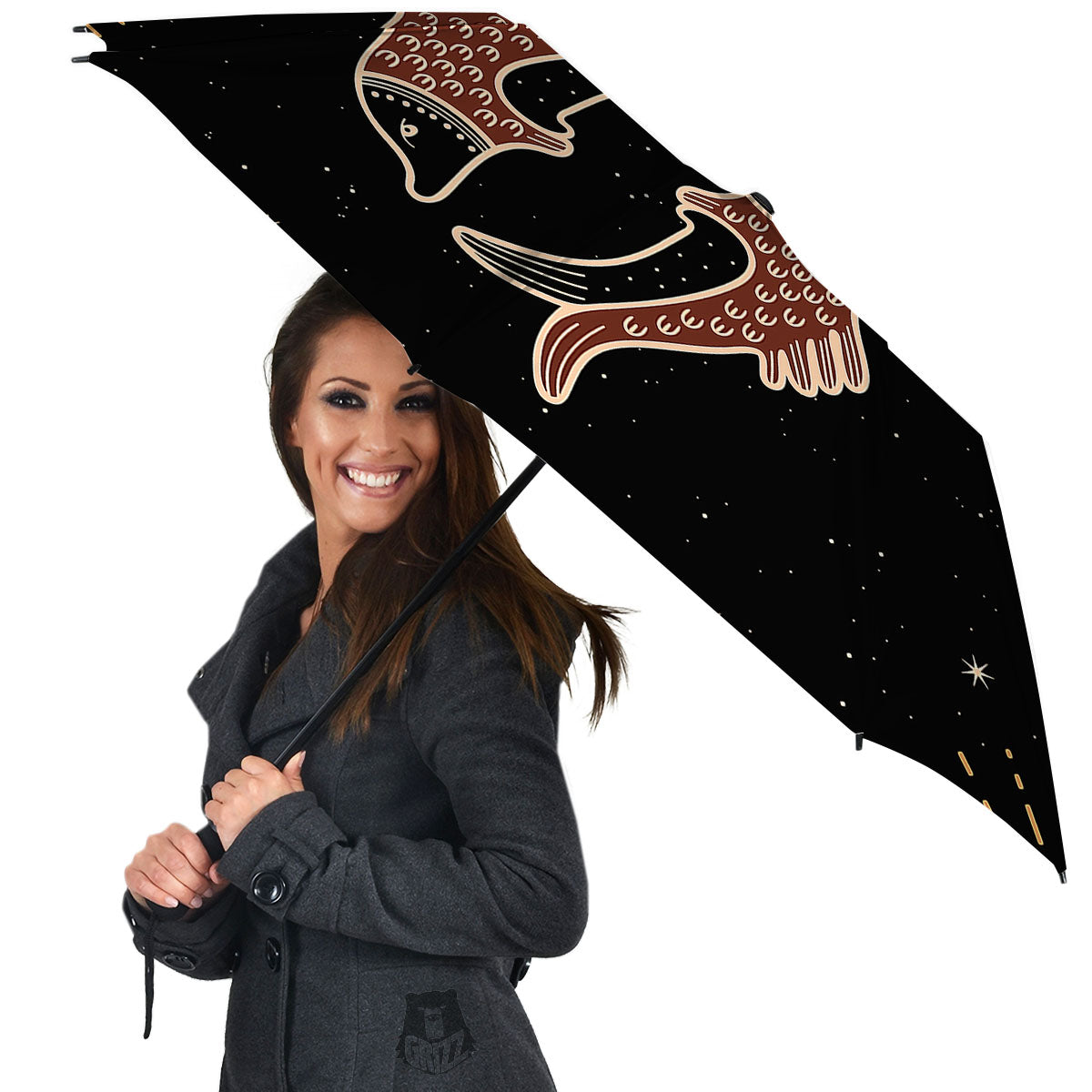 Pisces Constellation Print Umbrella-grizzshop