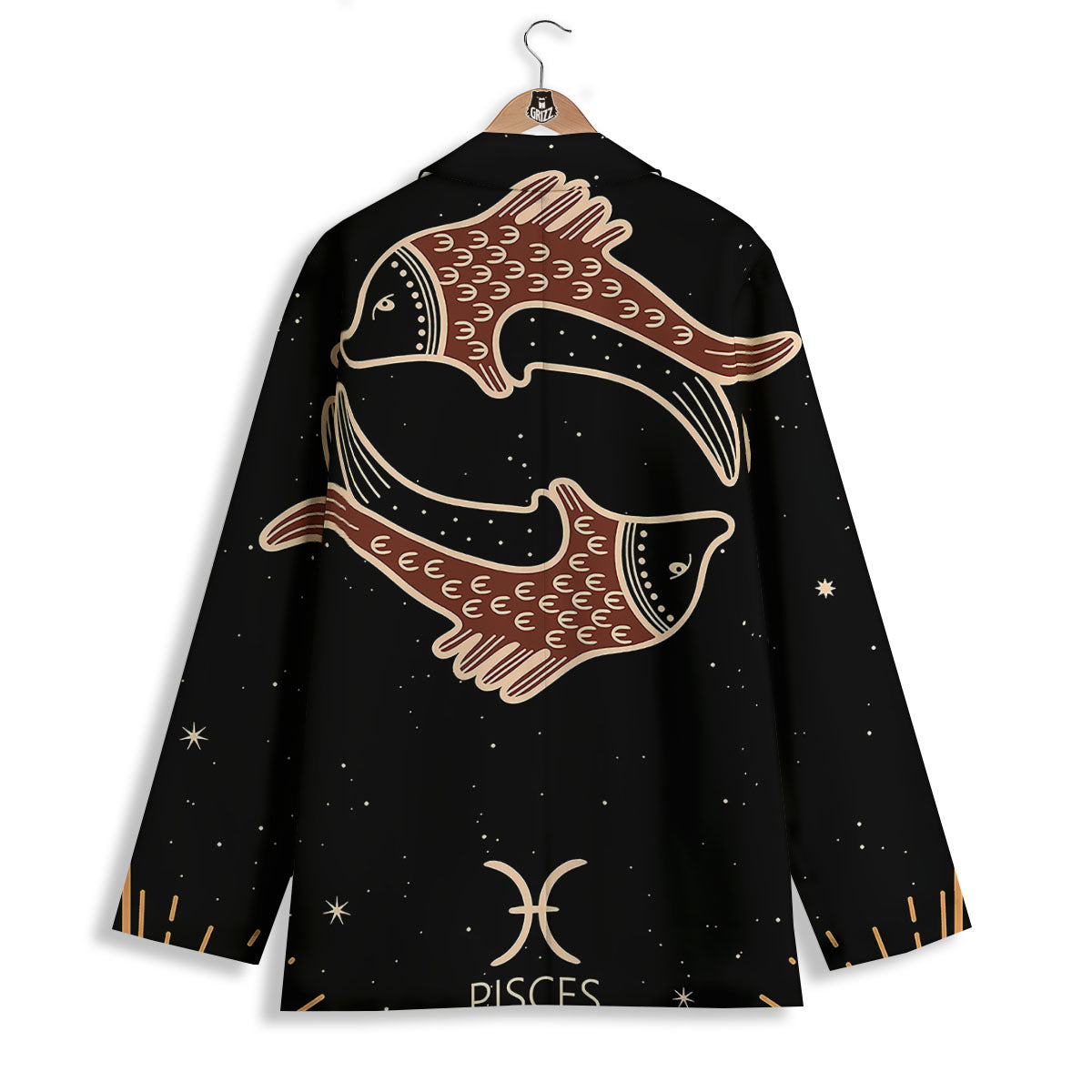Pisces Constellation Print Women's Blazer-grizzshop