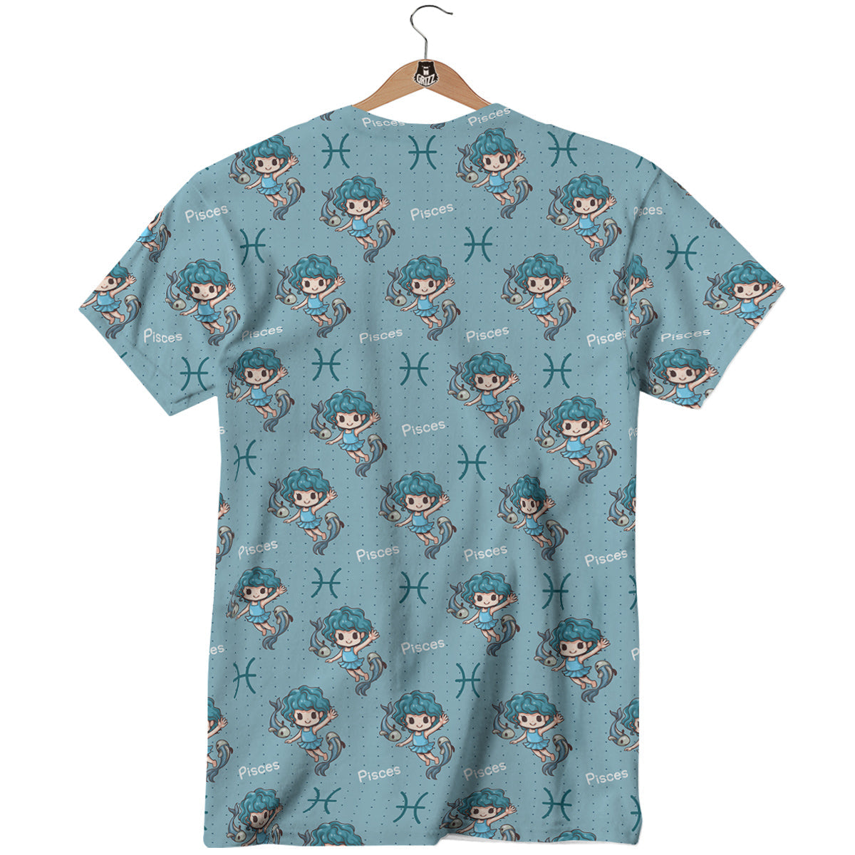 Pisces Cute Cartoon Print Pattern T-Shirt-grizzshop