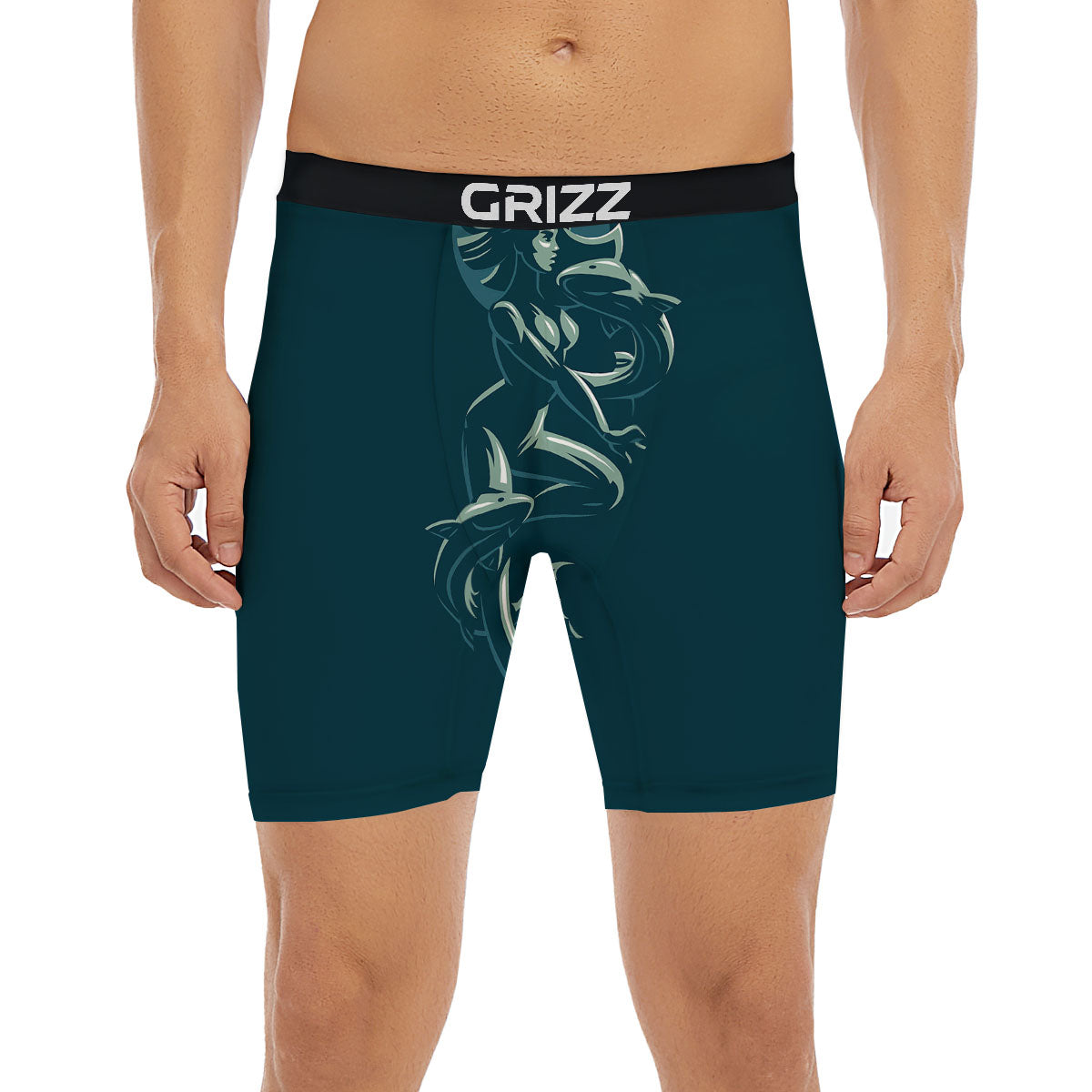 Pisces Sign Astrology Print Boxer Briefs-grizzshop