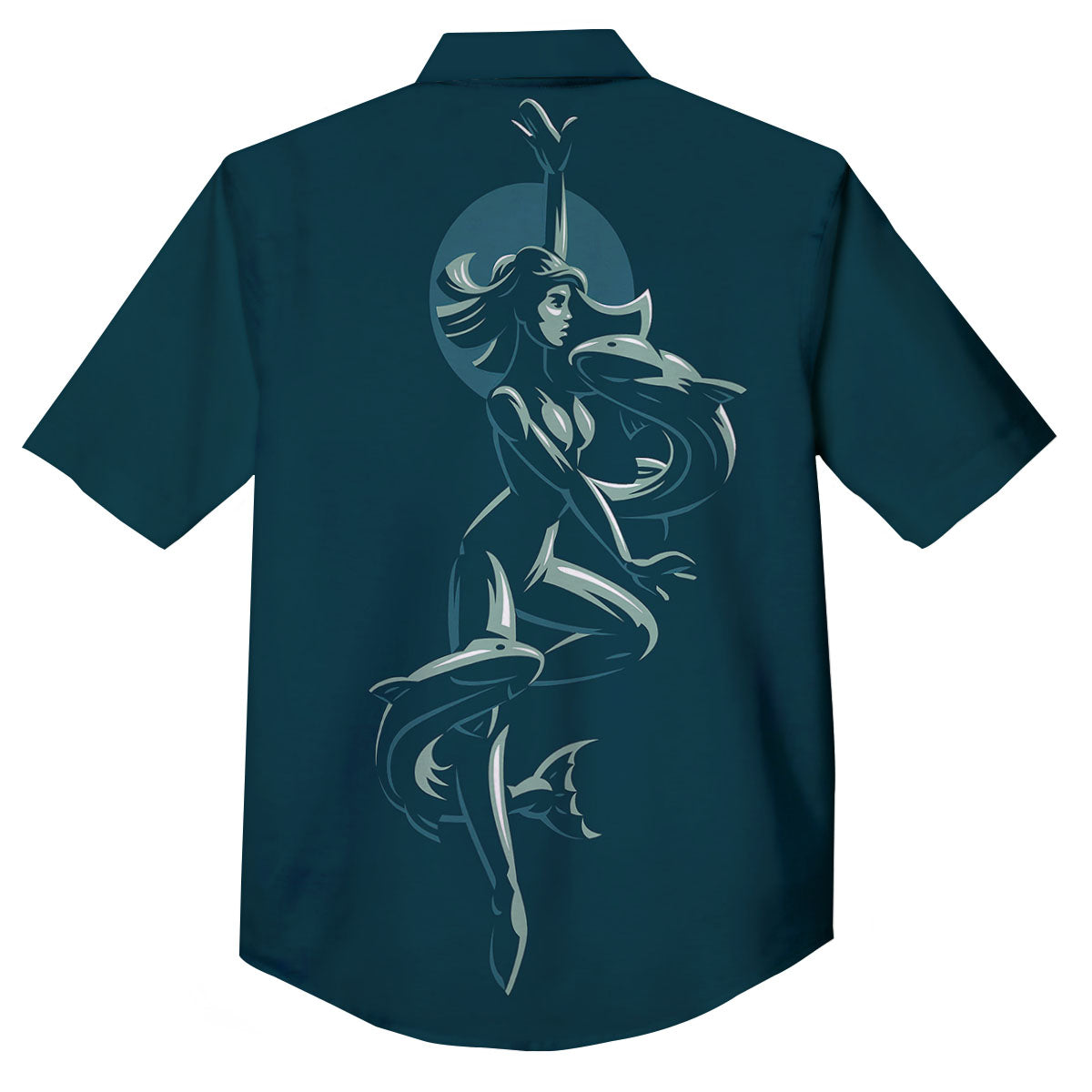 Pisces Sign Astrology Print Button Up Shirt-grizzshop