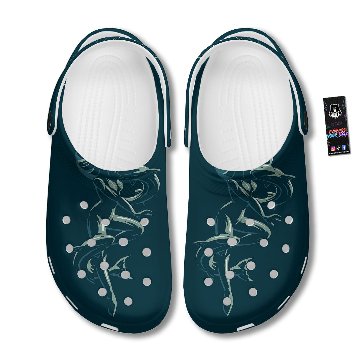 Pisces Sign Astrology Print Clog-grizzshop