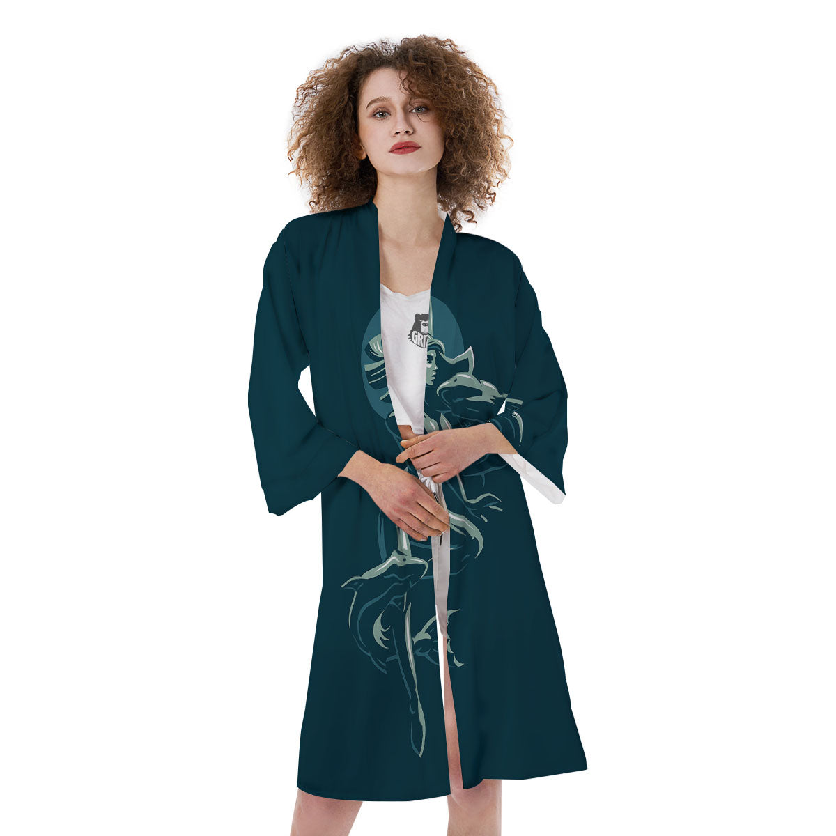 Pisces Sign Astrology Print Kimono-grizzshop