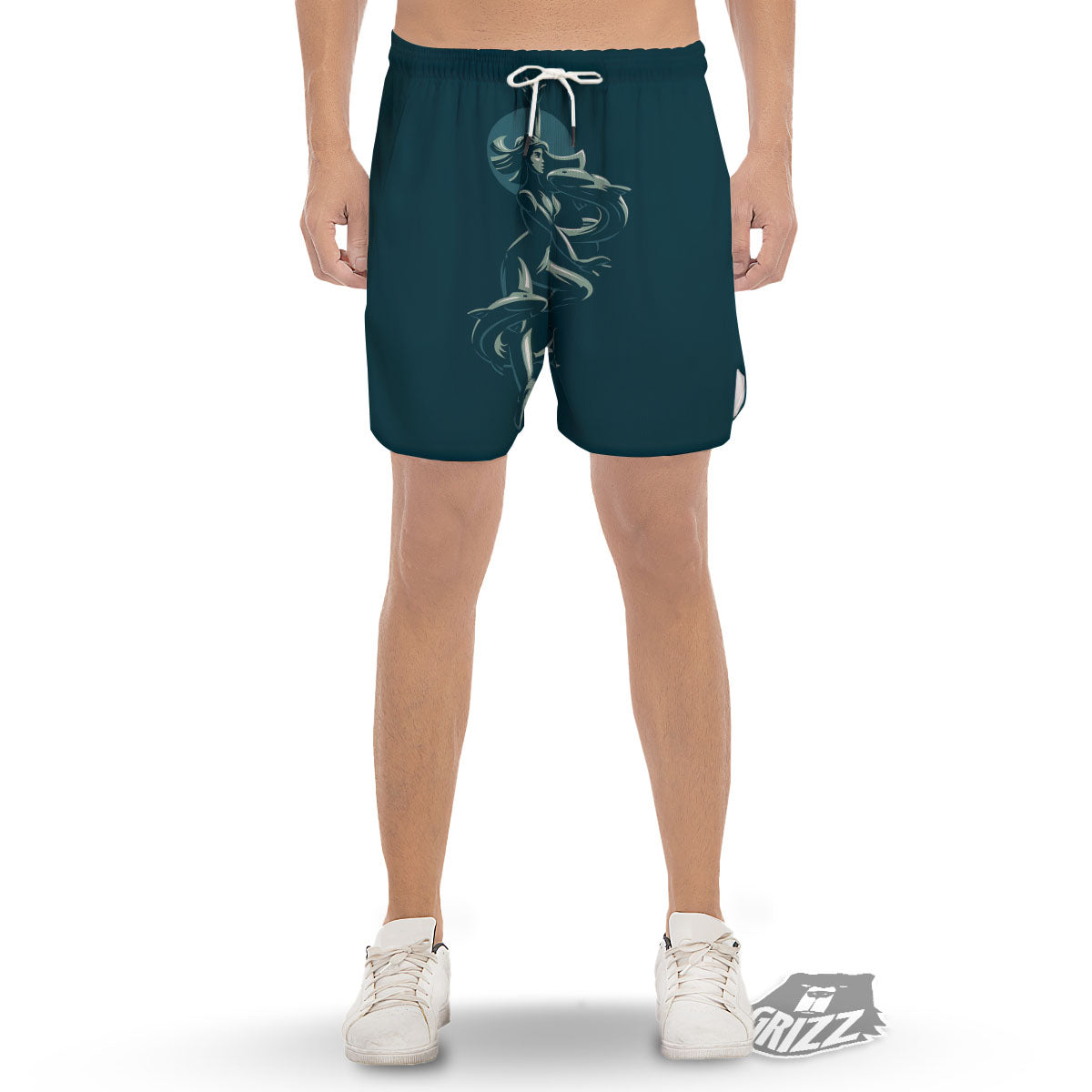 Pisces Sign Astrology Print Men's Gym Shorts-grizzshop