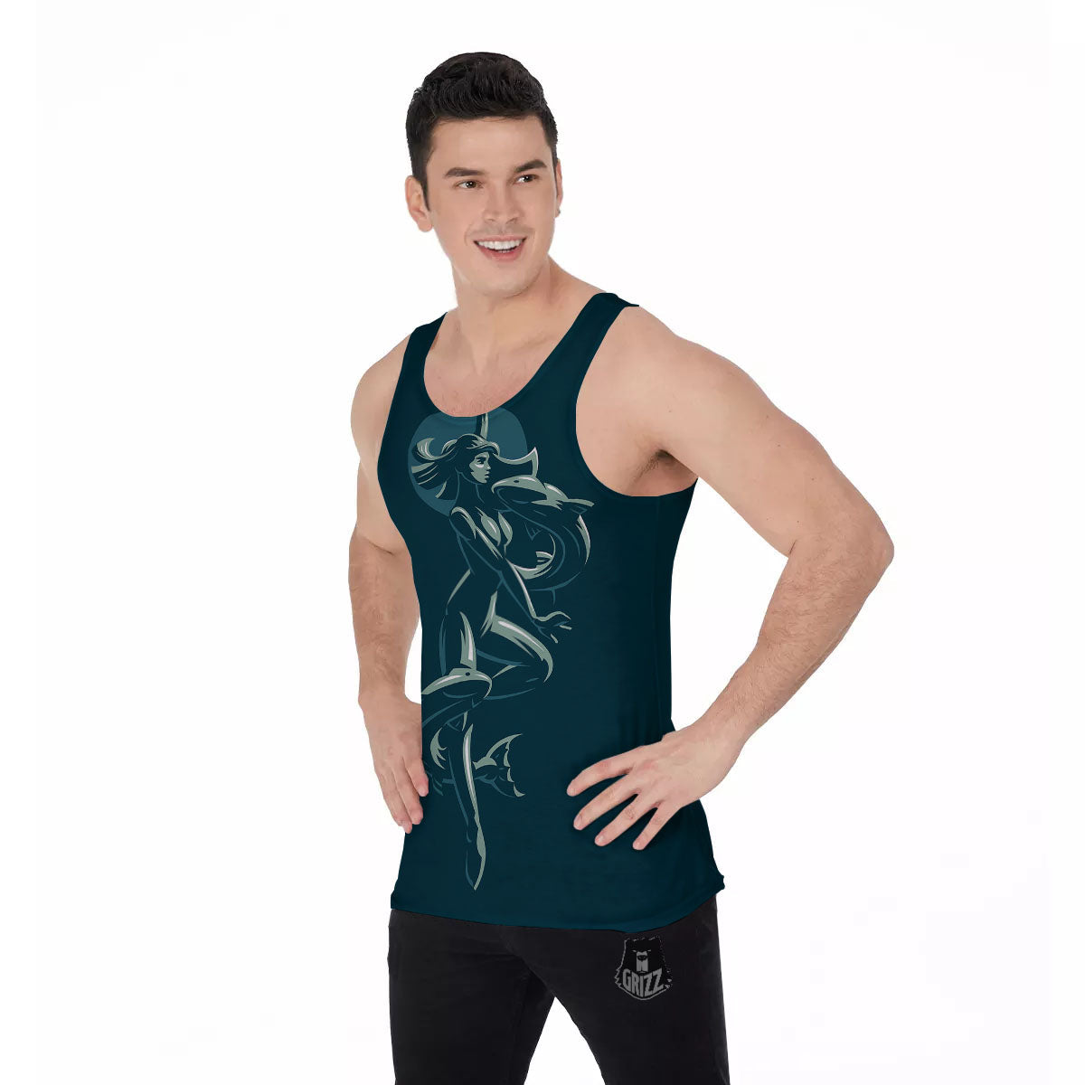 Pisces Sign Astrology Print Men's Tank Top-grizzshop