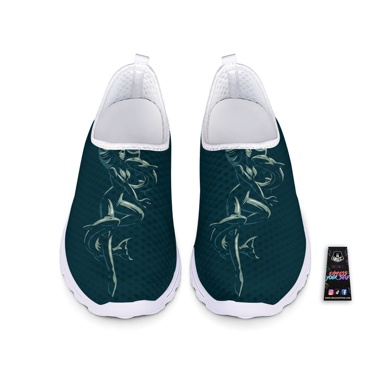 Pisces Sign Astrology Print Nurse Shoes-grizzshop