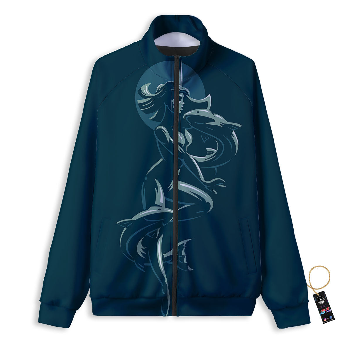 Pisces Sign Astrology Print Track Jacket-grizzshop