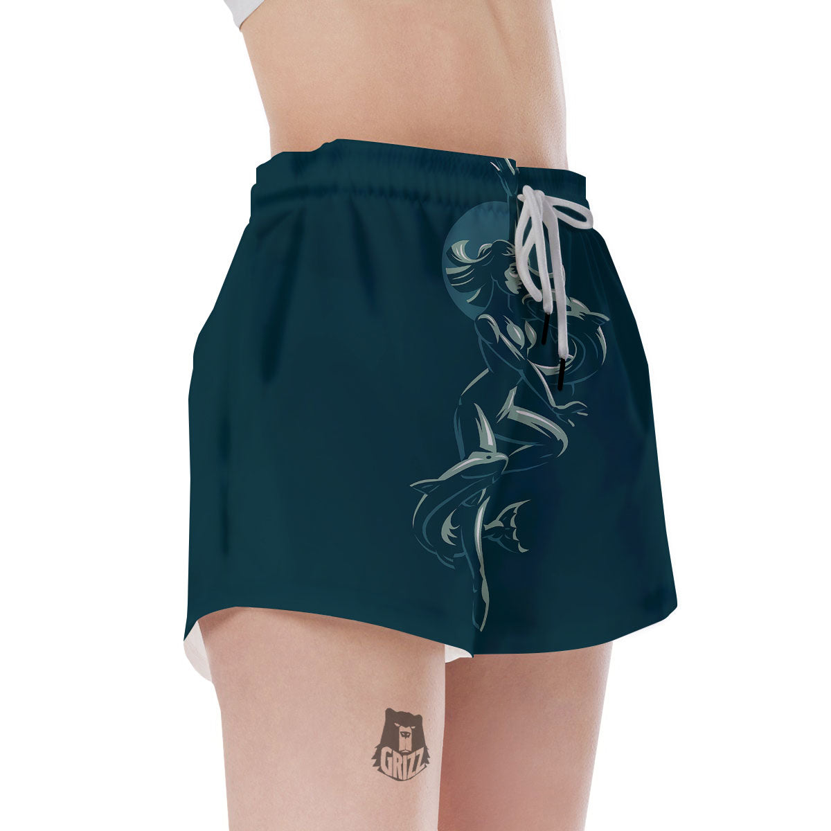 Pisces Sign Astrology Print Women's Shorts-grizzshop