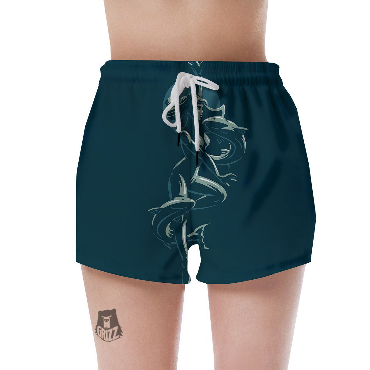 Pisces Sign Astrology Print Women's Shorts-grizzshop