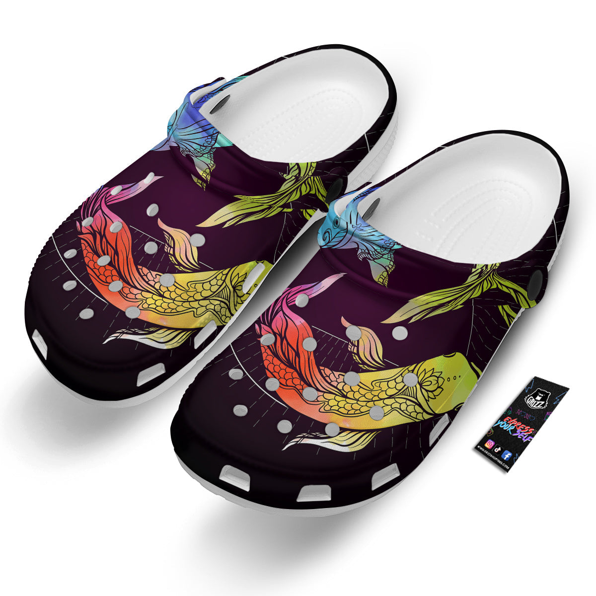 Pisces Sign Colorful Print Clog-grizzshop