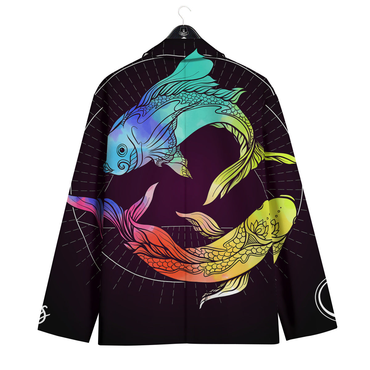 Pisces Sign Colorful Print Men's Sport Coat-grizzshop