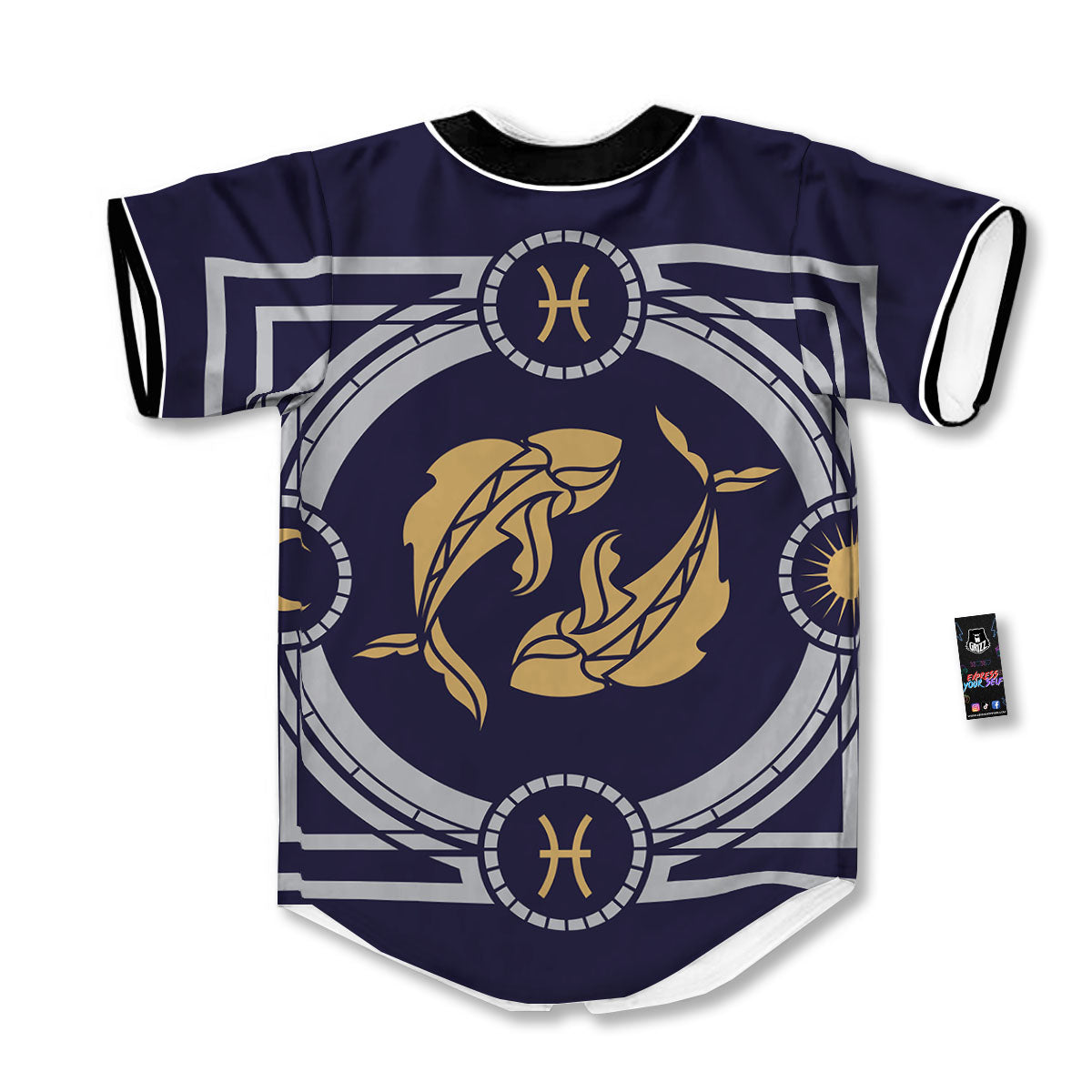 Pisces Sign Horoscope Print Baseball Jersey-grizzshop