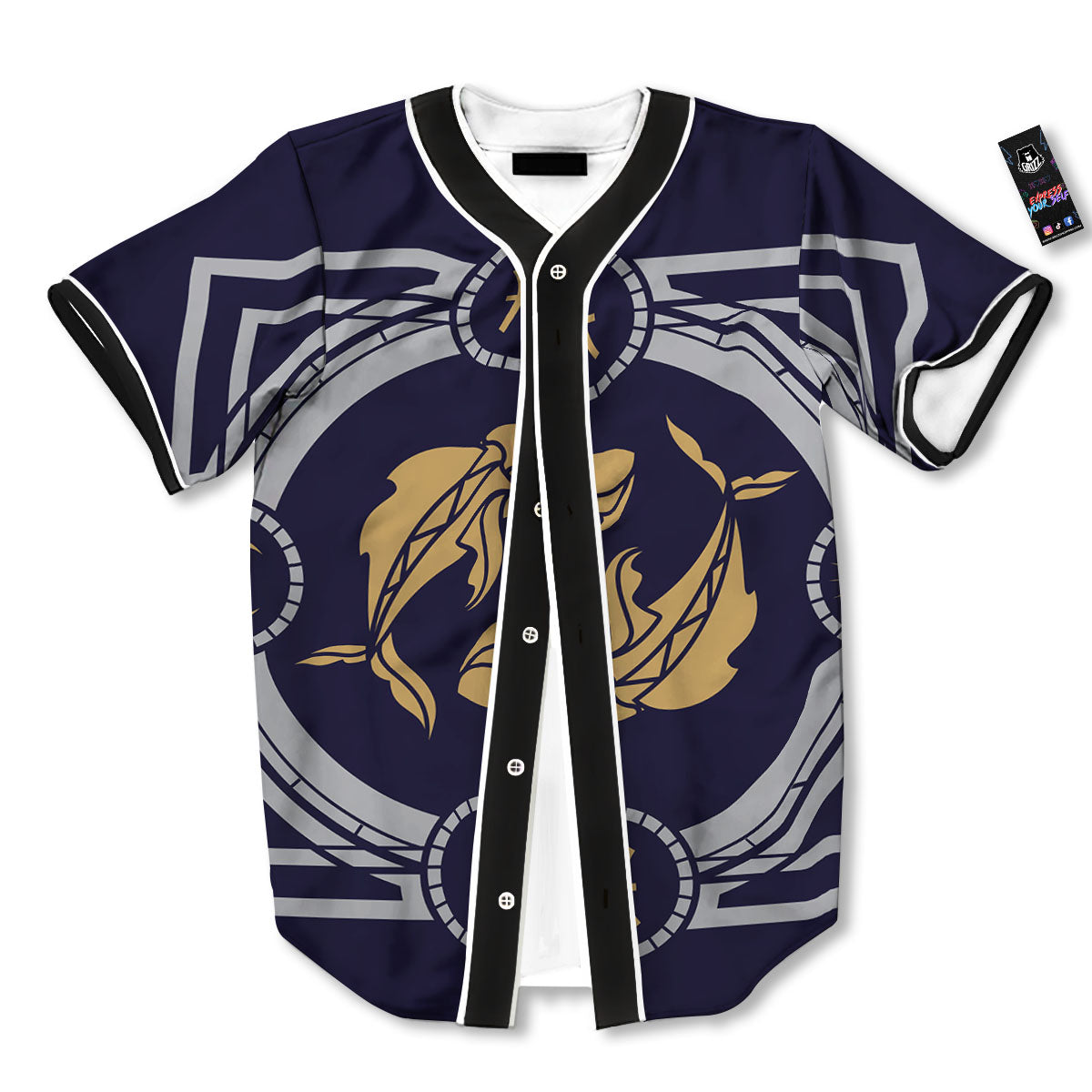 Pisces Sign Horoscope Print Baseball Jersey-grizzshop