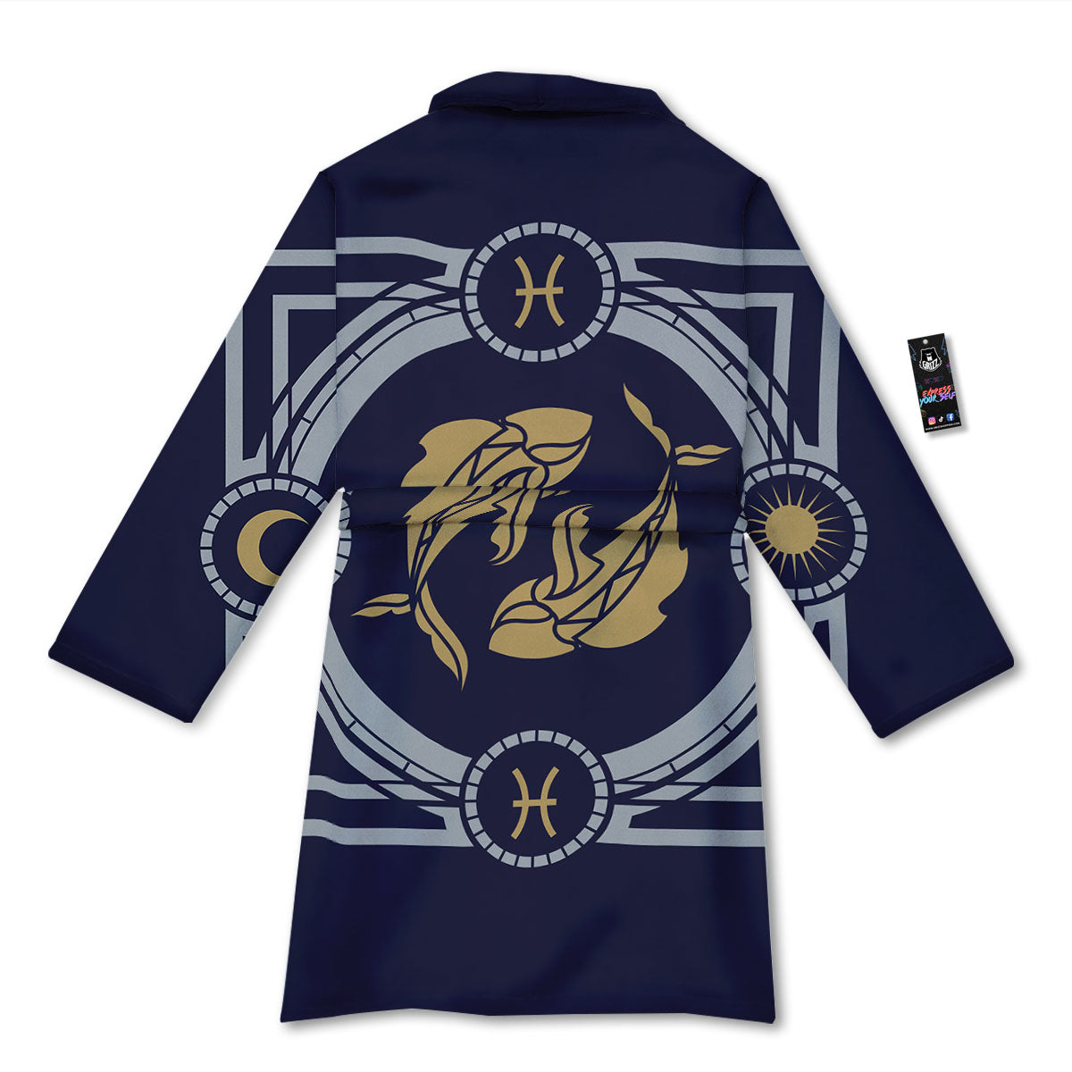 Pisces Sign Horoscope Print Bathrobe-grizzshop