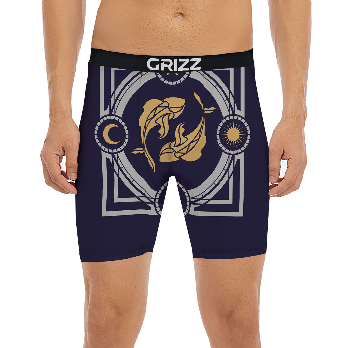 Pisces Sign Horoscope Print Boxer Briefs-grizzshop